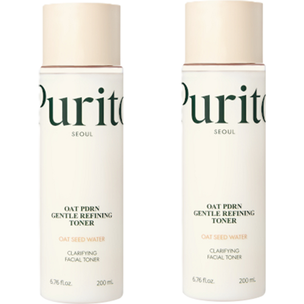 Purito SEOUL - Oat PDRN Gentle Refining Toner - 200ml (1ea) + Oat In Gentle Exfoliating Face Cleanser - 150ml (1ea) Set