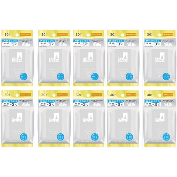 Shiseido - Sea Breeze Face & Body Ice Sheet - 30 sheets - Citrus Sherbet (10ea) Set