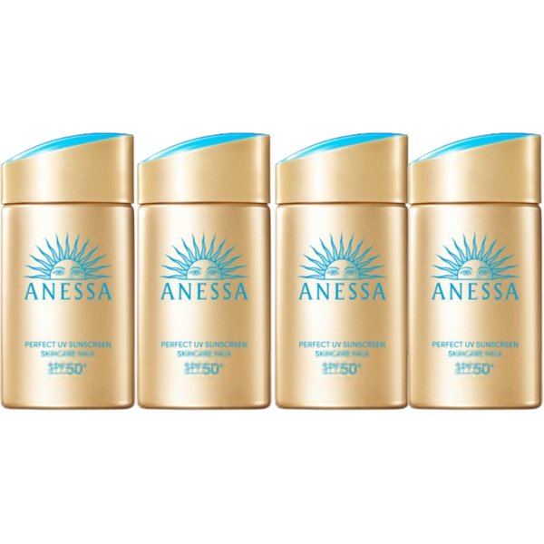 Shiseido - Anessa Perfect UV Sunscreen Skin Care Milk SPF50+ PA++++ (2024 Version) - 60ml (4ea) Set