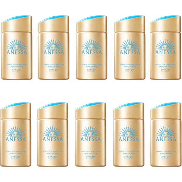 Shiseido Anessa Perfect UV Sunscreen Skin Care Milk SPF50+ PA++++ (2024 Version) - 60ml (10ea) Set