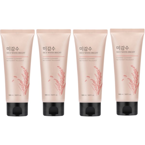 THE FACE SHOP - Rice Water Bright Foaming Cleanser - 100ml (4ea) Set