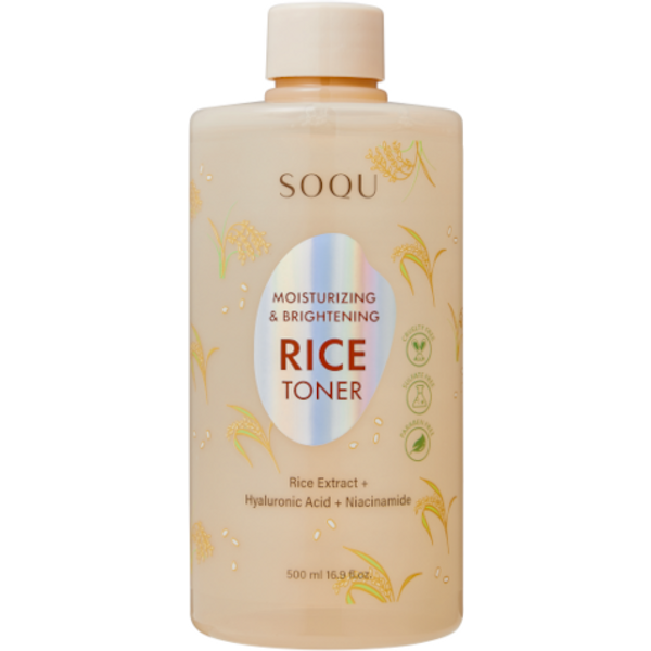 SOQU - Moisturizing & Brightening Rice Toner - 500ml