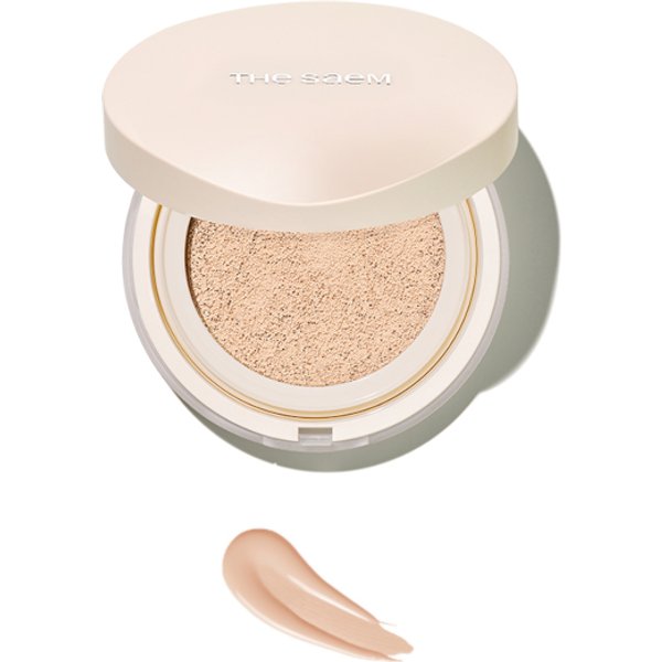 The Saem - Cover Perfection Concealer Cushion Renew SPF50+ PA+++ (With Refill) - 12g + 12g - 1.5 Natural Beige