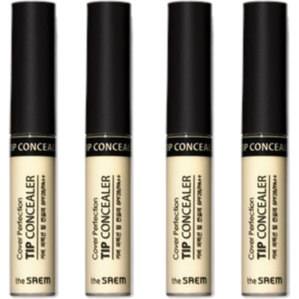 The Saem - Cover Perfection Tip Concealer - 6.5g - Green Beige (4ea) Set