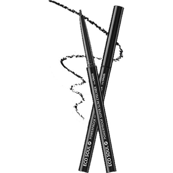THE SAEM - Eco Soul Powerproof Super Slim Eyeliner - 0.1g - BK01 Night Black