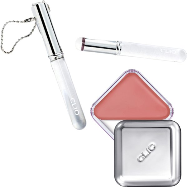 CLIO - Essential Lipcheek Tap 03 Rosy Blow + Lip Brush Set