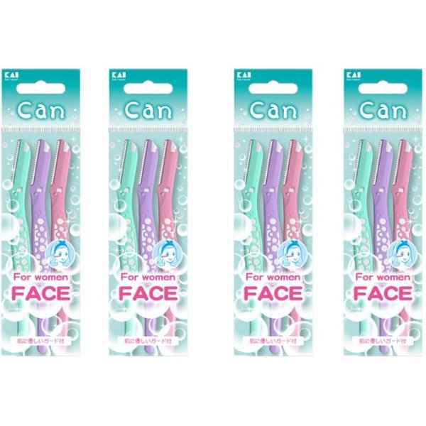 KAI - Can Bubble Face Razor L Type - 3pc (4ea) Set