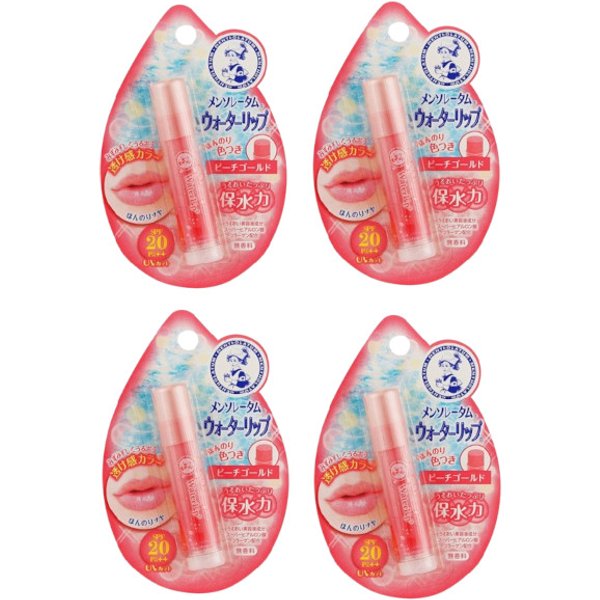 Rohto Mentholatum - Water Lip Colour Balm SPF 20 PA++ - 1pc - Peach Gold (4ea) Set