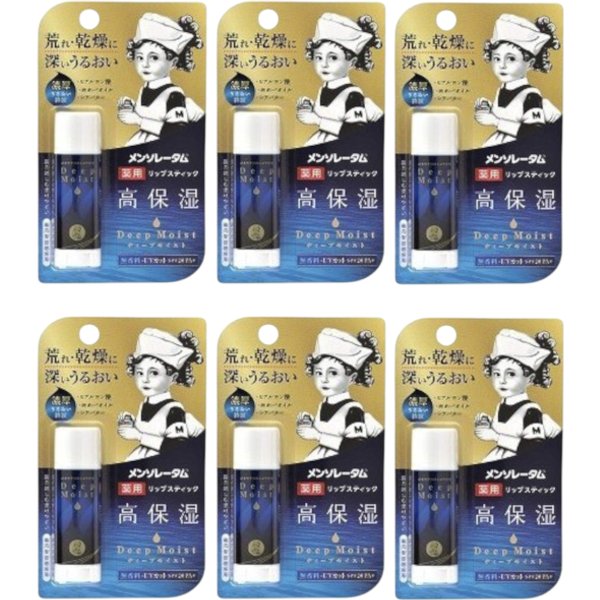 Rohto Mentholatum - Deep Moist Lip Balm - No Fragrance SPF 20 PA+ - 4.5g (6ea) Set