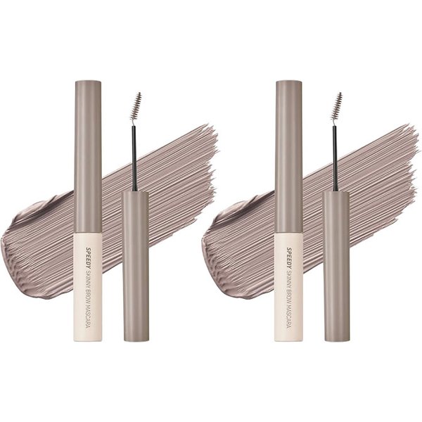 peripera - Speedy Skinny Brow Mascara - 3g - 10 Hazy Ash (2ea) Set