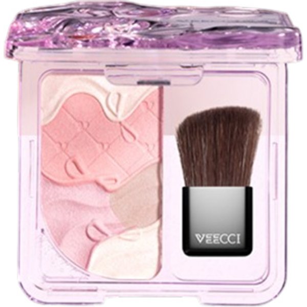 VEECCI - Dreamy Quad Glow Highlighter & Blush Palette - 4g - E02 Peach Coral