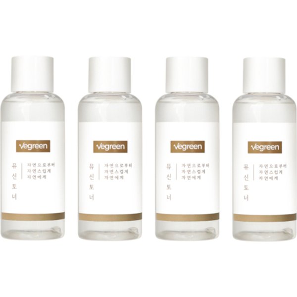 VEGREEN - Alcohol-Free Nature Mucin Essence Toner - 150ml (4ea) Set