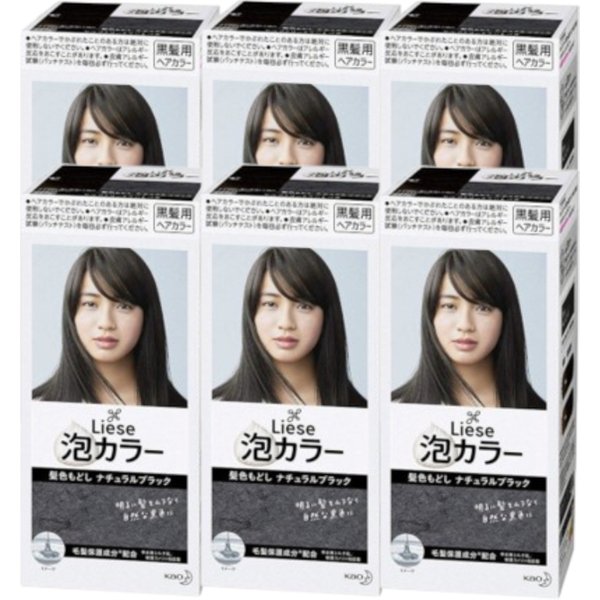 Kao - Liese Creamy Bubble Color (Japan Version) - 1 box - Natural Black (6ea) Set
