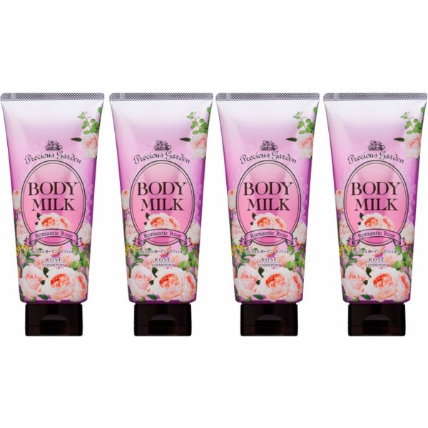 Kose - Precious Garden Body Milk - Romantic Rose - 200g (4ea) Set
