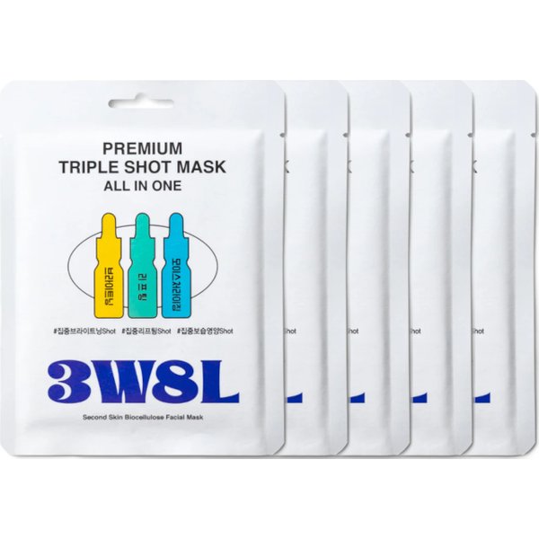 3W8L - Premium Triple Shot Mask All In One - 1pc (5ea) Set