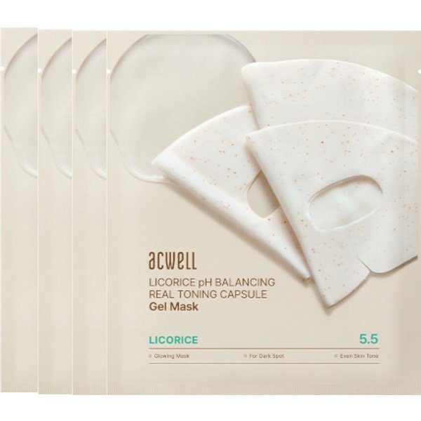 ACWELL - Licorice pH Balancing Real Toning Capsule Gel Mask - 34g*4pcs