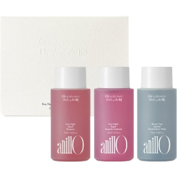 anillO - Rosy Night & Shower time Travel Shower Set - 1set(3items)