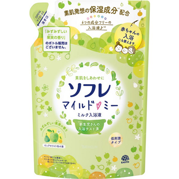 BATHCLIN - Sofre Mild Me Milk Bath Liquid Refill - 600ml - Fresh Fruit Scent