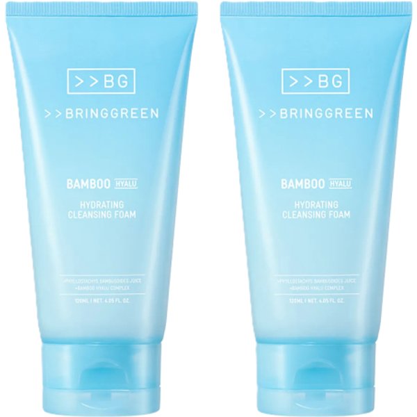 BRING GREEN - Bamboo Hyalu Hydrating Cleansing Foam Double Set - 120ml*2