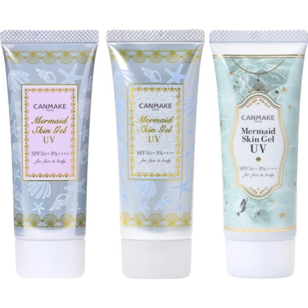 CANMAKE - Mermaid Skin Gel Set (01 Clear & 02 White & C01 Mint)