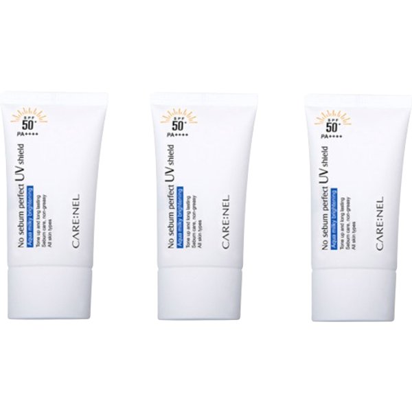 CARE:NEL No Sebum Perfect UV Shield SPF50+ PA++++ - 50ml (3ea) Set