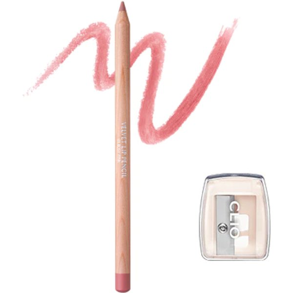 CLIO - Velvet Lip Pencil Set - 1 set (2 items) - 01 Rosy Pink