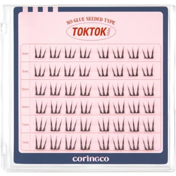 CORINGCO - Toktokhara No Glue Eyelash - 9mm,10mm,11mm/ 48pcs - Muse