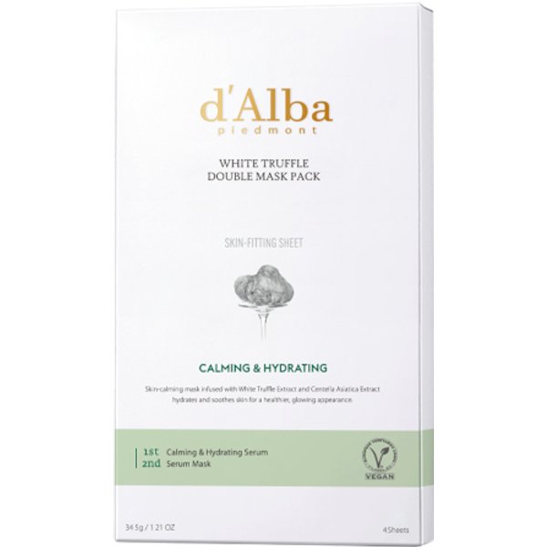 d'Alba - White Truffle Double Mask Pack (Calming& Hydrating) - 34.5g*4EA