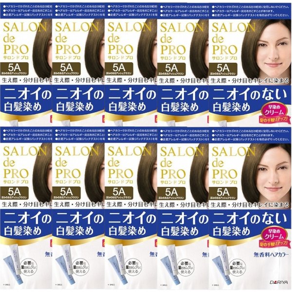 Dariya Salon De Pro - Hair Color Cream - 1box - 5A Deep Assy (10ea) Set