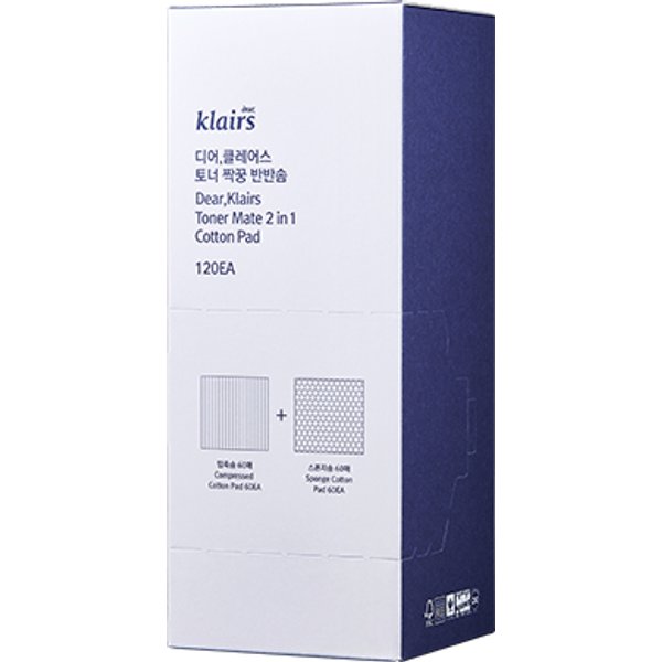 Dear, Klairs - Toner Mate 2 In 1 Cotton Pad