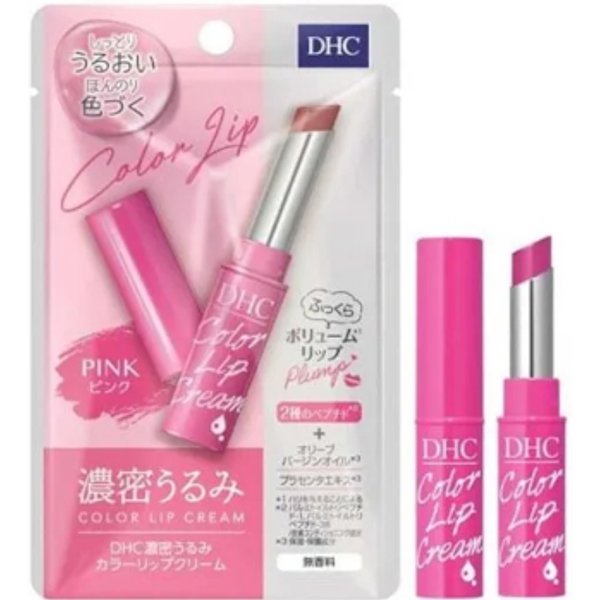 DHC - Moisture Rich Color Lip Care Cream Balm - 1.5g - Pink