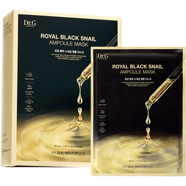Dr.G - Royal Black Snail Ampoule Mask - 30ml*10ea