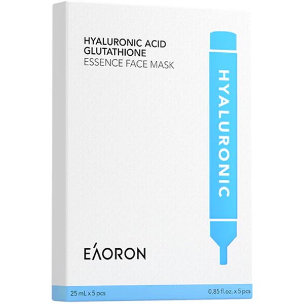 EAORON - Hyaluronic Acid Glutathione Essence Face Mask - 5pcs (New Version of Hyaluronic Acid Collagen Hydrating Face Mask )