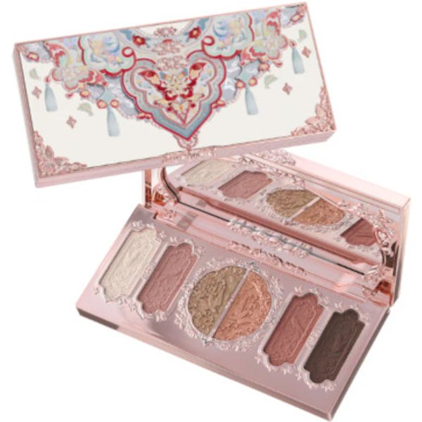 FlowerKnows - Butterfly Cloud Collar Embossed Six-Color Makeup Palette - 6.5g - 01 Terracotta Brick