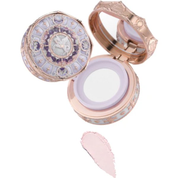 FlowerKnows - Knight Unicorn Cloud Loose Setting Powder-03 Moonlight Violet (Case+Refill) - 8g - 02 Milky Pink