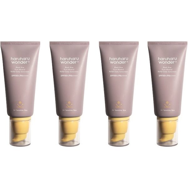 haruharu wonder - Black Rice Pure Mineral Relief Daily Sunscreen SPF50+ PA++++ - 50ml (4ea) Set