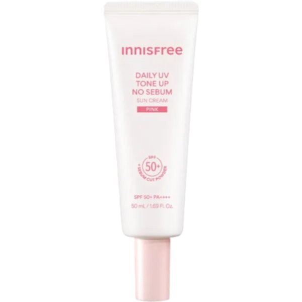 innisfree - Daily UV Tone Up No Sebum Sunscreen SP50+ PA++++ - 50ml - Pink