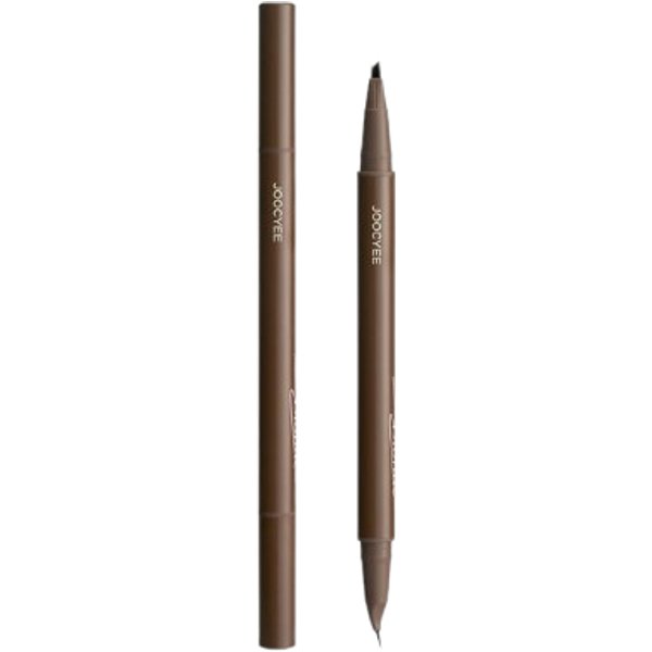 Joocyee - Double Headed Eyebrow Pencil - 0.4ml+0.4ml - 02 Dark Brown