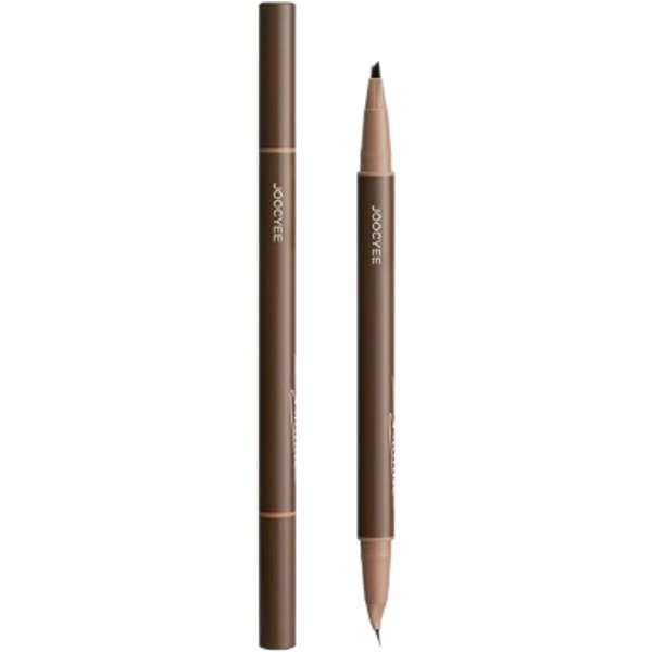 Joocyee - Double Headed Eyebrow Pencil - 0.4ml+0.4ml - 03 Brown