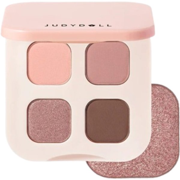 Judydoll - Silky 4-Color Eyeshadow Palette - 5g - 01 Woody Mauve