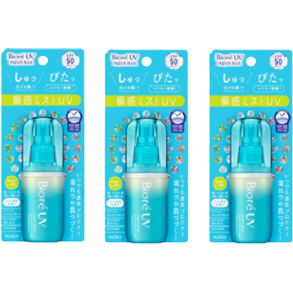 Kao - Biore UV Aqua Rich Aqua Protect Mist SPF50 PA++++ - 60ml (3ea) Set