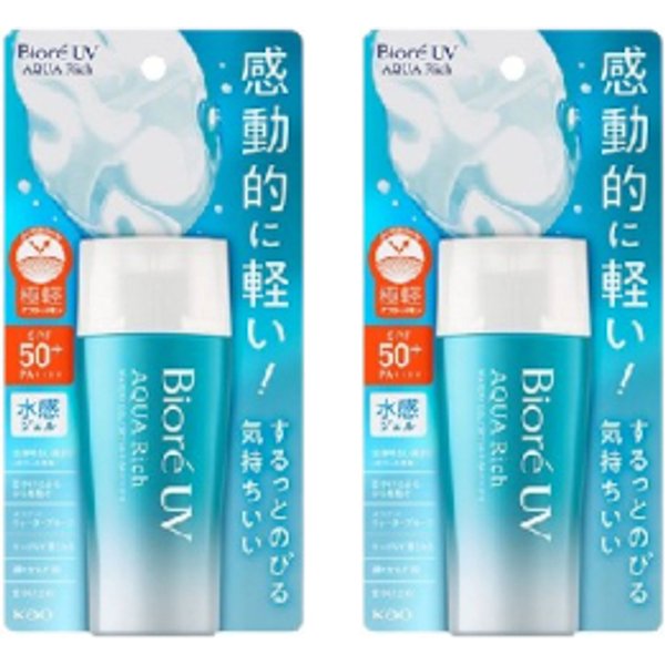 Kao - Biore UV Aqua Rich Water Gel SPF50+ PA++++ - 70ml (2ea) Set