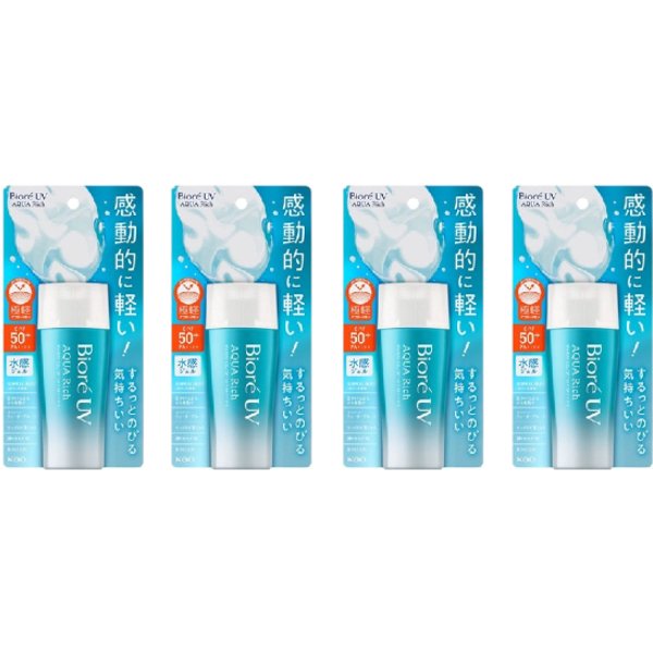Kao Biore UV Aqua Rich Watery Gel SPF50+ PA++++ - 70ml 4pcs Set