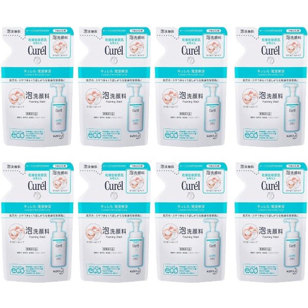 Kao - Curel Intensive Moisture Care Foaming Wash - Refill 130ml 8pcs Set