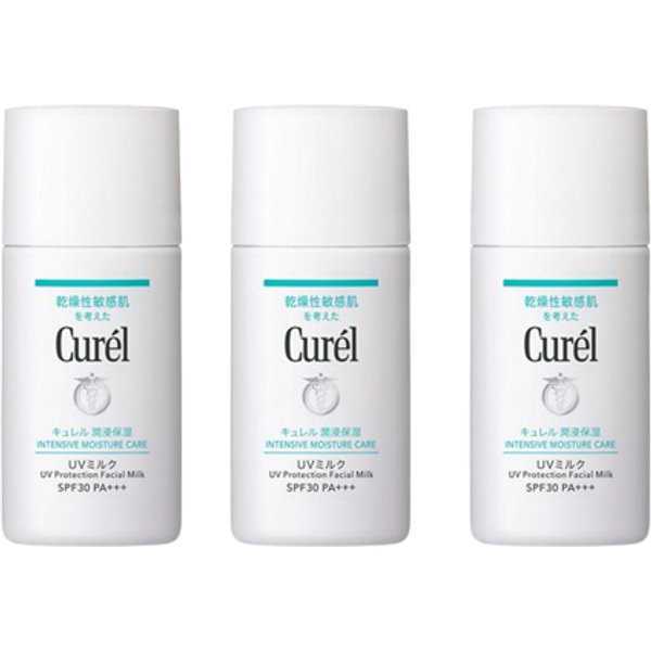 Kao - Curel Intensive Moisture Care UV Protection Facial Milk SPF30 PA+++ - 30ml (3ea) Set