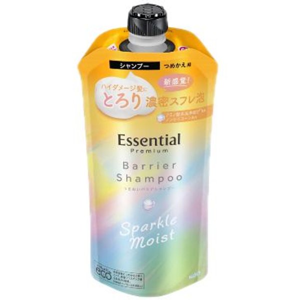 Kao - Essential Premium Barrier Shampoo Refill - 330ml - Sparkle Moist