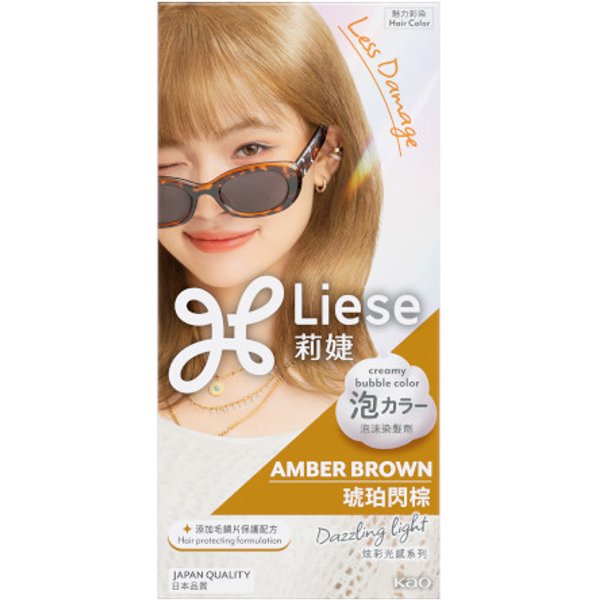Kao - Liese Creamy Bubble Color - 1 Box - Amber Brown