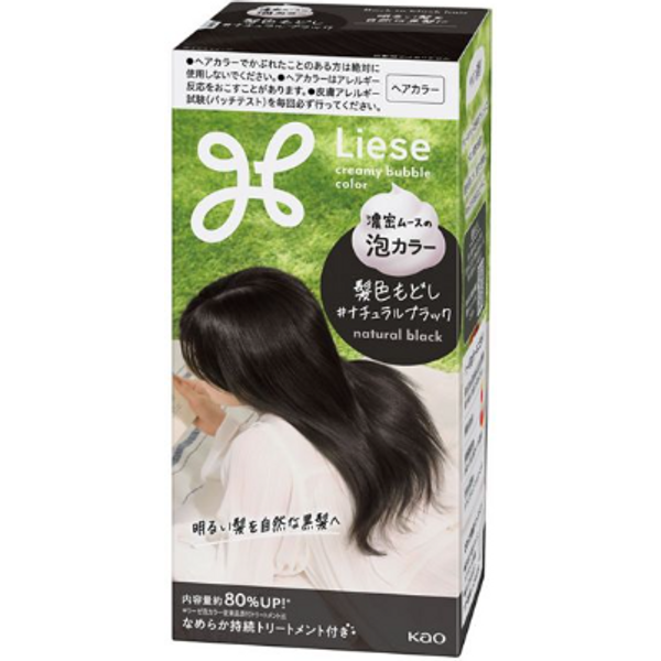 Kao - Liese Creamy Bubble Color (Japan Version) - 1 box - Natural Black