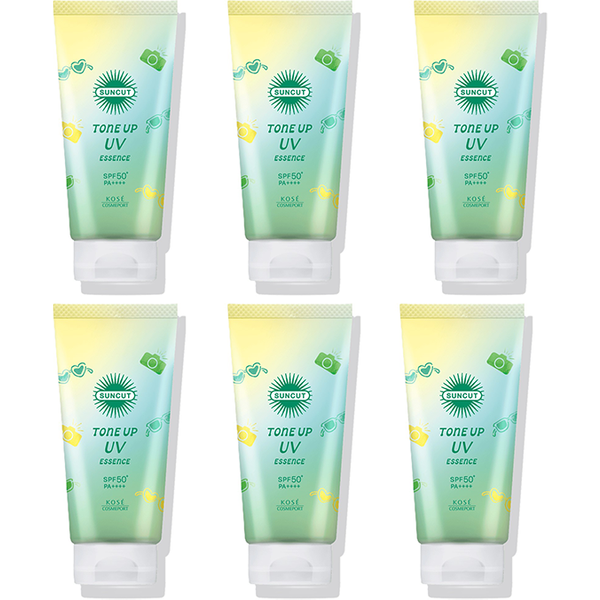 Kose - Suncut Tone Up UV Essence SPF50+ PA++++ - 80g - Mint Green (6ea) Set