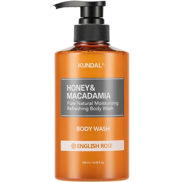 KUNDAL - Honey & Macadamia Pure Body Wash - 500ml - English Rose